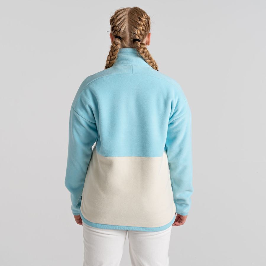 Craghoppers Spindle Half Zip Women's Sweaters Light Turquoise | CGB9928EN