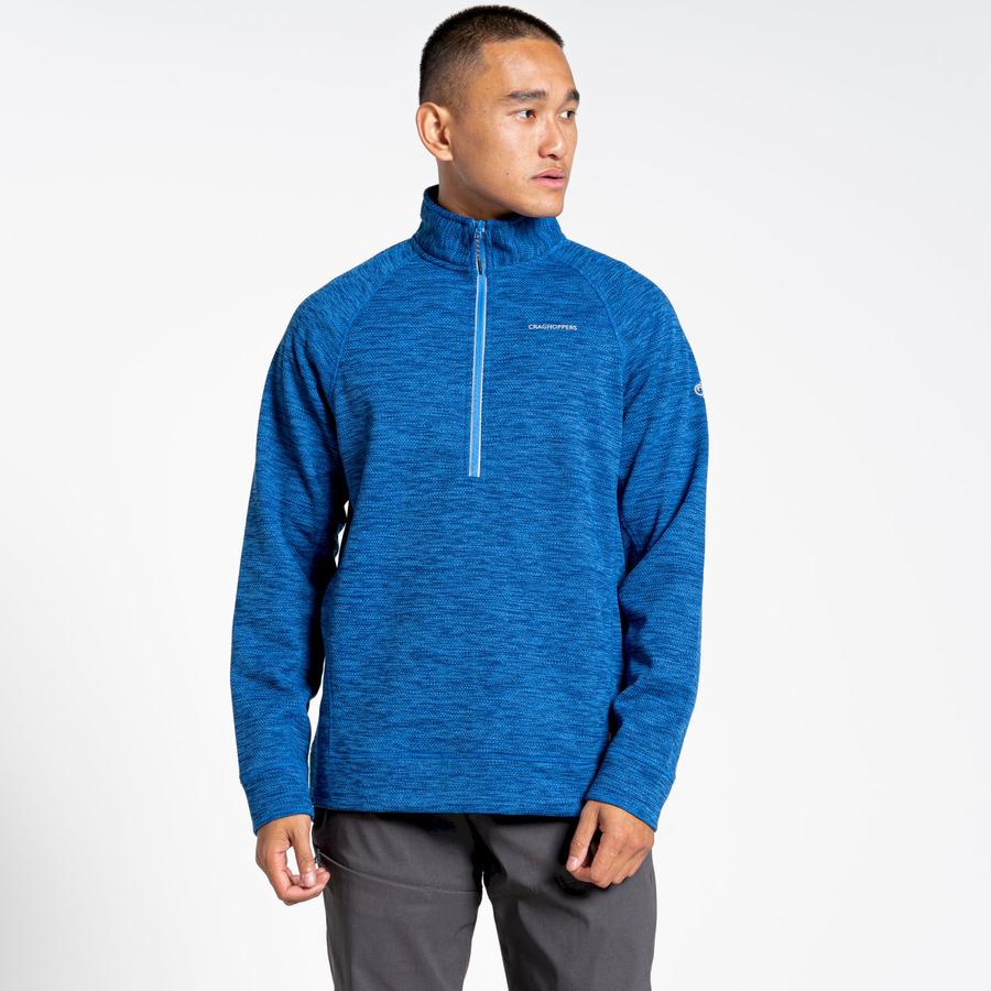 Craghoppers Stromer Half Men's Sweaters Blue | HVB7260TD