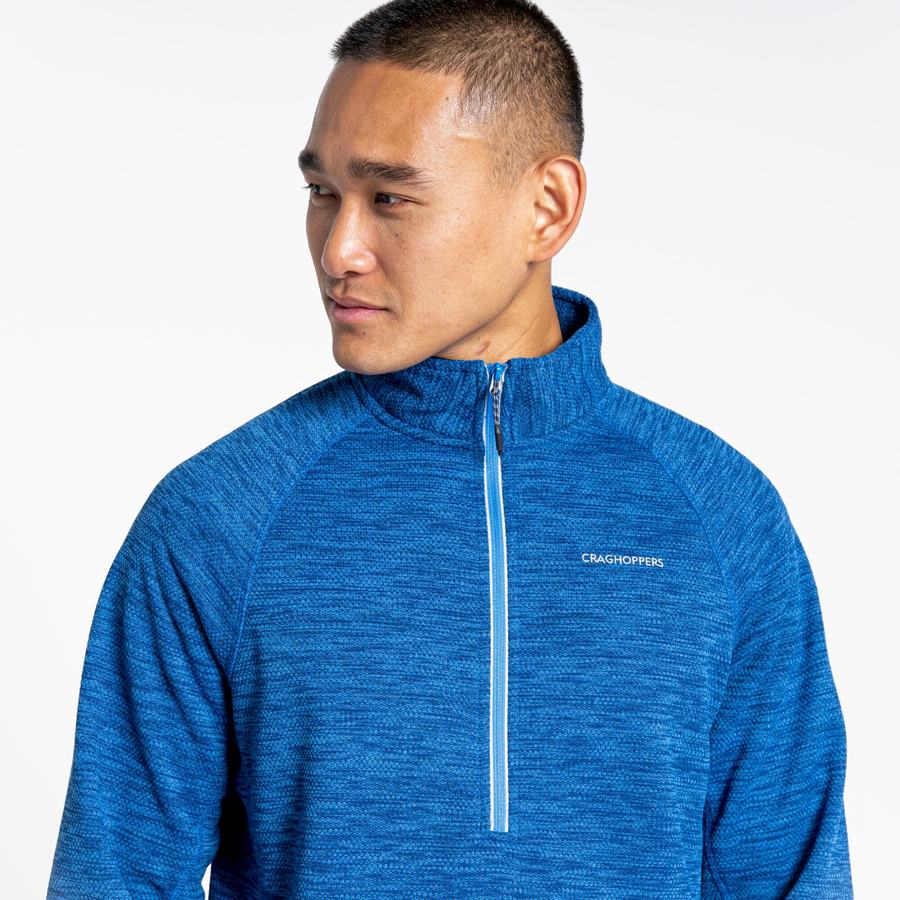 Craghoppers Stromer Half Men's Sweaters Blue | HVB7260TD