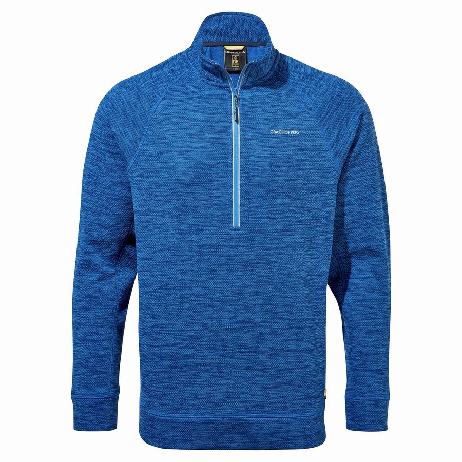 Craghoppers Stromer Half Men's Sweaters Blue | HVB7260TD