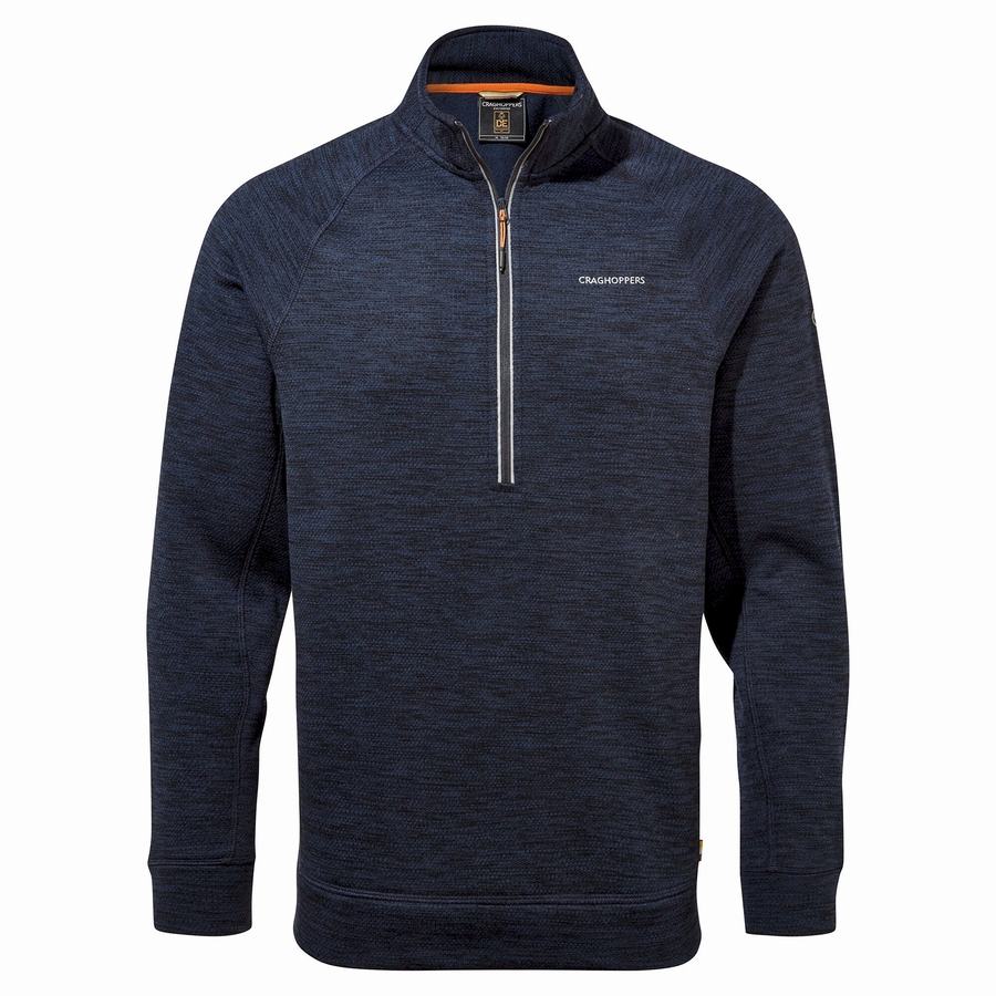 Craghoppers Stromer Half Men's Sweaters Blue Navy | QJZ2432UA