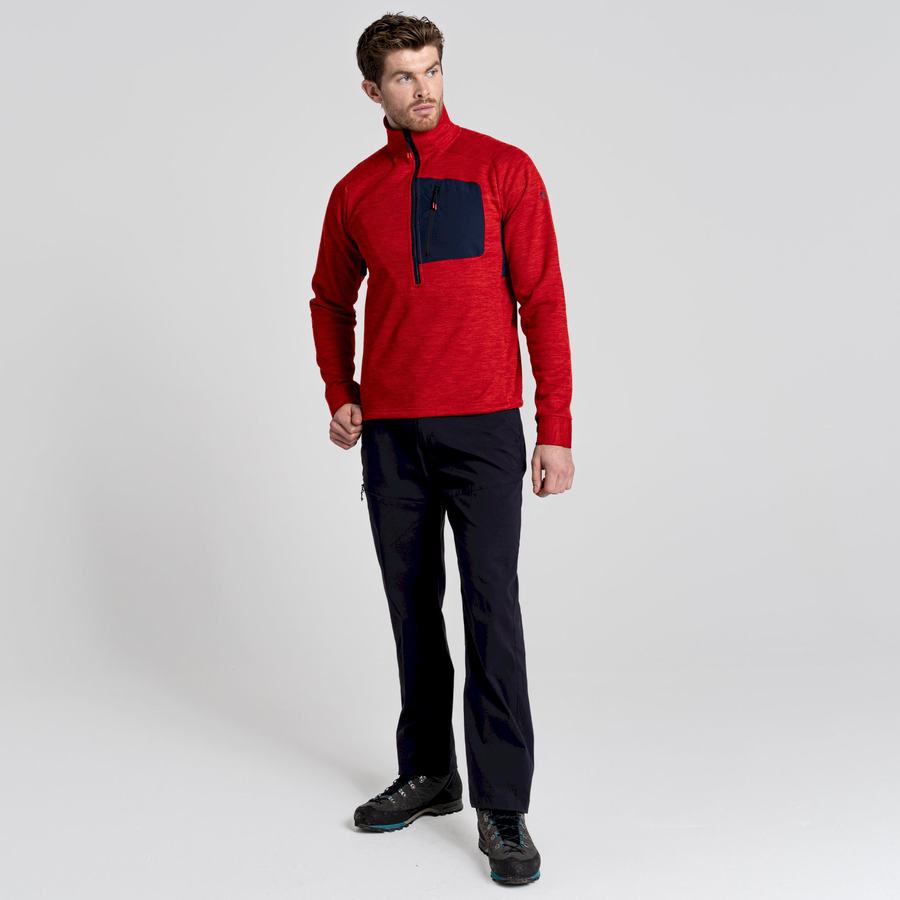 Craghoppers Tarbert Half Zip Men's Sweaters Red | BJR6148BQ