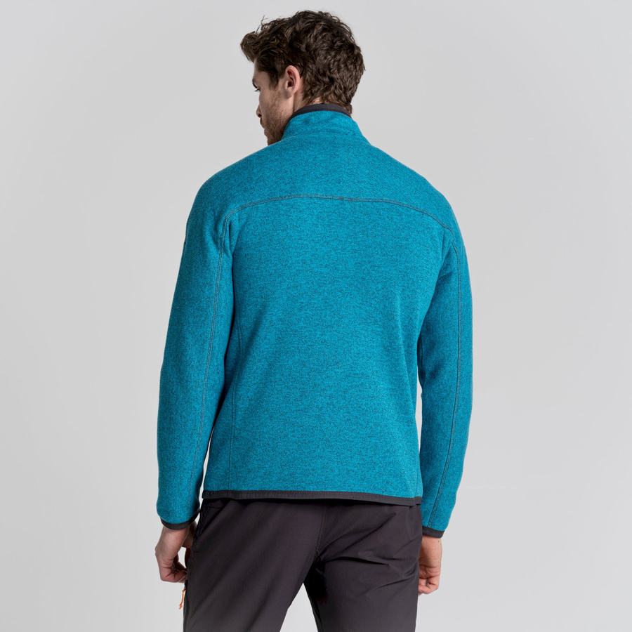 Craghoppers Torney Half Zip Men's Sweaters Blue | EZR266IR