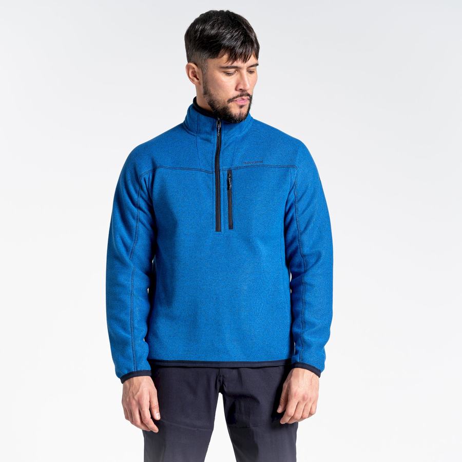 Craghoppers Torney Half Zip Men's Sweaters Blue | RHH7645LM