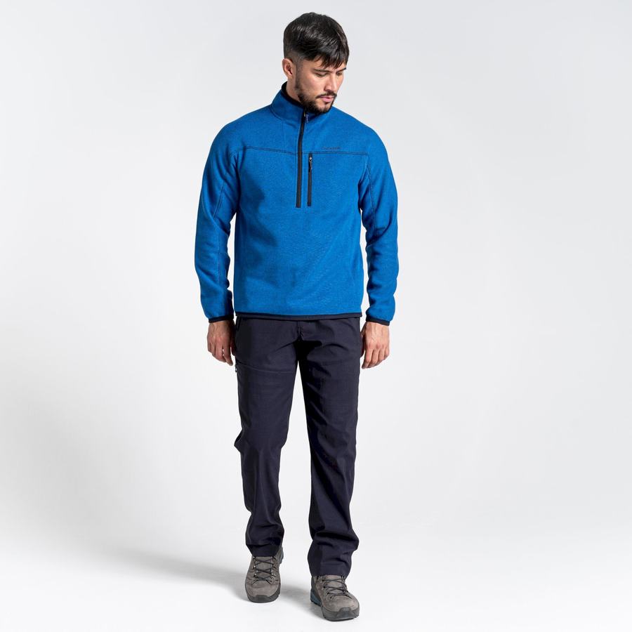 Craghoppers Torney Half Zip Men's Sweaters Blue | RHH7645LM