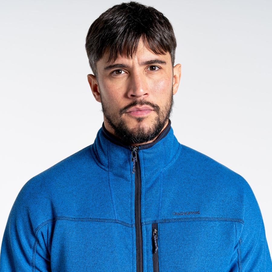 Craghoppers Torney Half Zip Men's Sweaters Blue | RHH7645LM