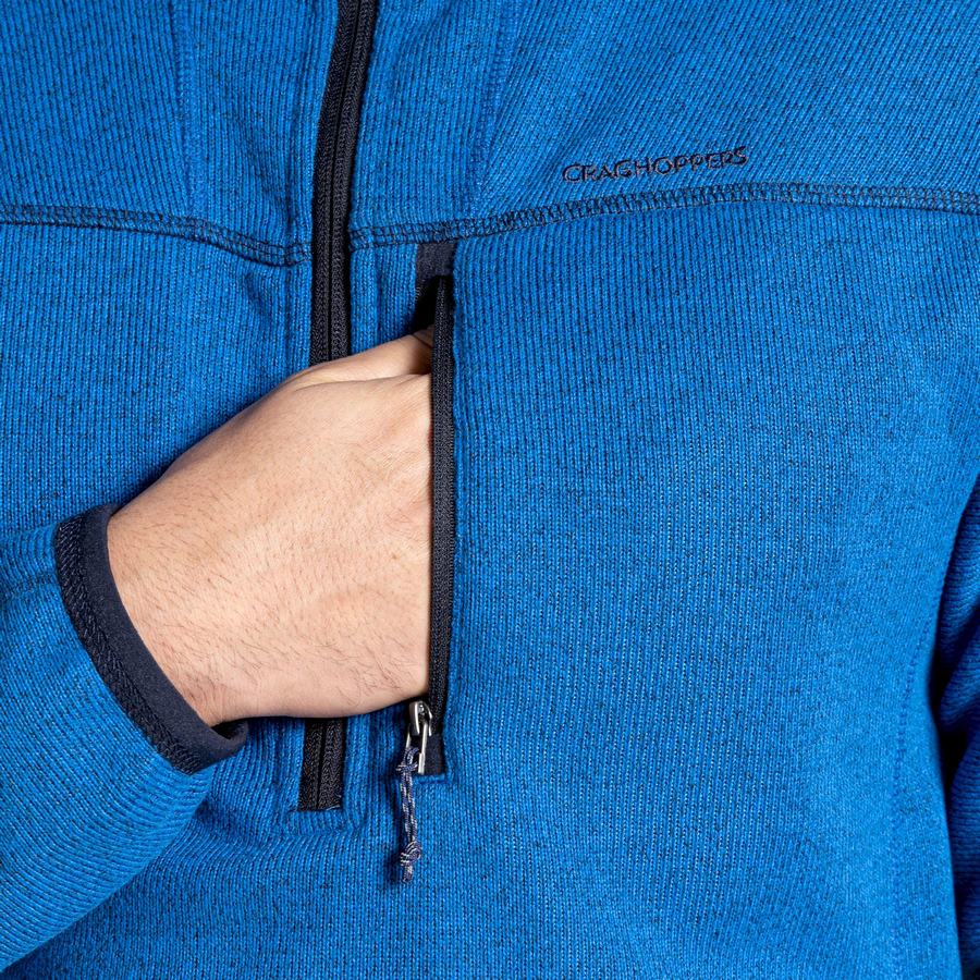 Craghoppers Torney Half Zip Men's Sweaters Blue | RHH7645LM