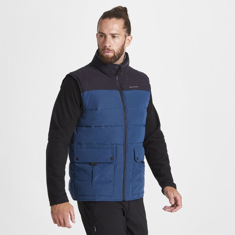 Craghoppers Trillick Downlike Men's Gilets Navy Blue | ZFY10097IE