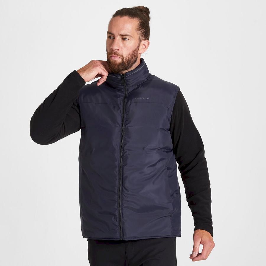 Craghoppers Trillick Downlike Men's Gilets Navy Blue | ZFY10097IE