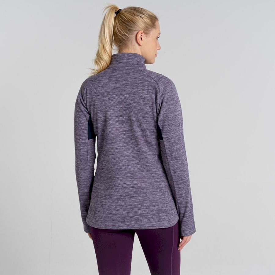 Craghoppers Trina Half Zip Women's Sweaters Purple | UNV10028FM