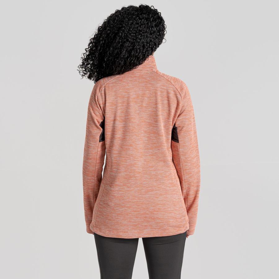 Craghoppers Trina Half Zip Women's Sweaters Coral | WHF556TC