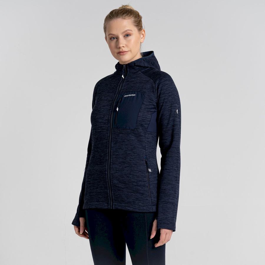 Craghoppers Trina Hooded Women's Jackets Blue Navy | QFR3014KM