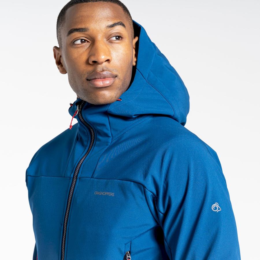 Craghoppers Tripp Hooded Men's Jackets Navy Blue | TDY10095KR