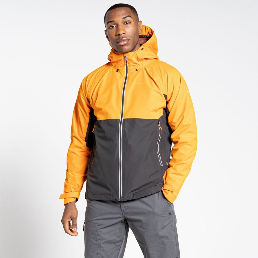 Craghoppers Waterproof Atlas Men's Jackets Orange Black | KFP3471IF