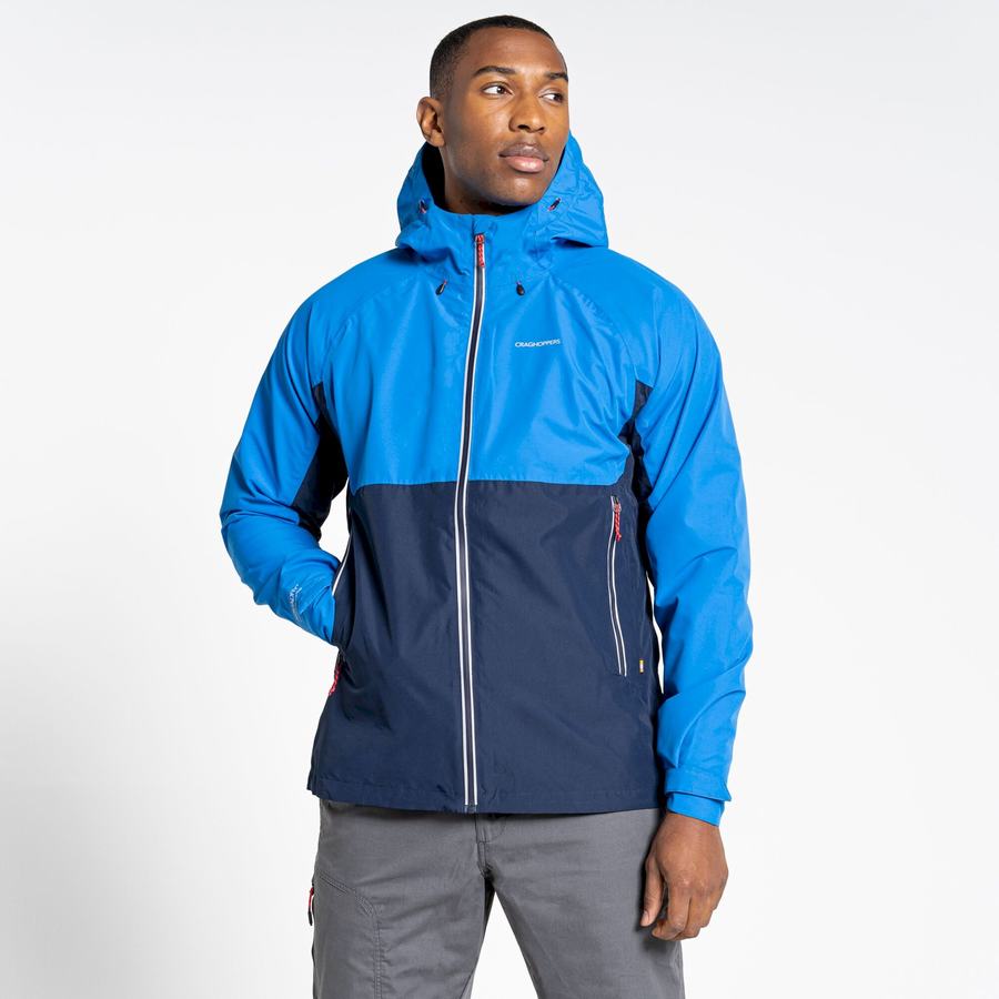 Craghoppers Waterproof Atlas Men's Jackets Blue Navy | LVU3647DQ