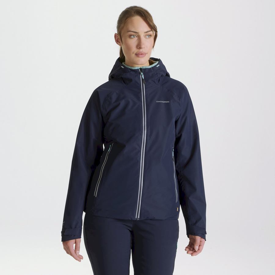 Craghoppers Waterproof Atlas Women's Jackets Blue Navy | JFV9089GI