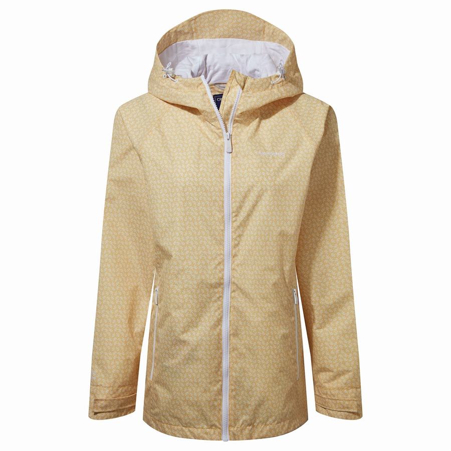 Craghoppers Waterproof Laurel Women\'s Jackets Yellow | BPV9166DQ