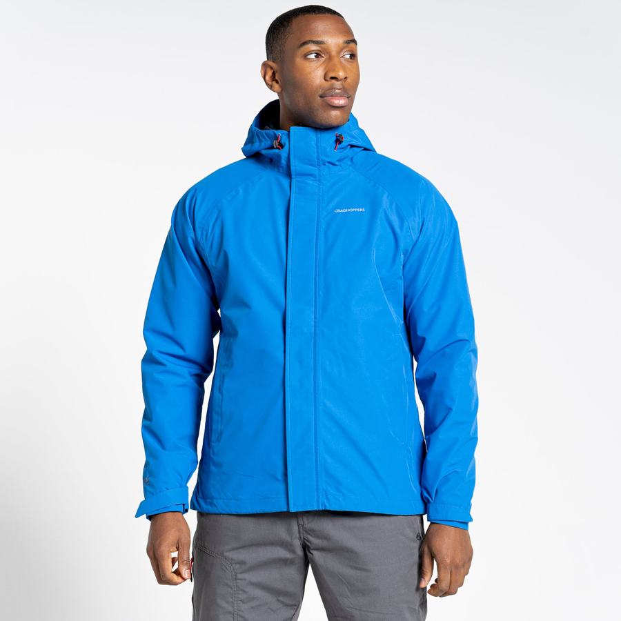 Craghoppers Waterproof Orion Men's Jackets Blue | MIC3677YW