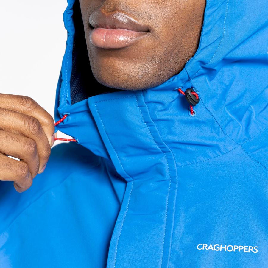 Craghoppers Waterproof Orion Men's Jackets Blue | MIC3677YW