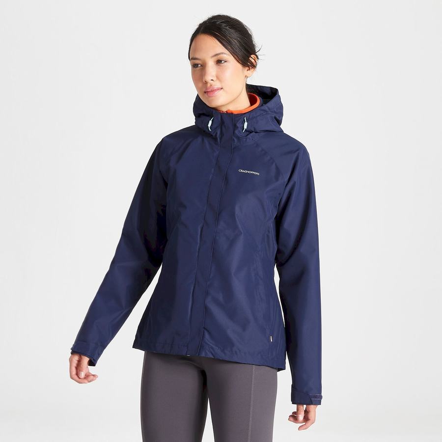 Craghoppers Waterproof Orion Women's Jackets Blue Navy | PEK3191WI