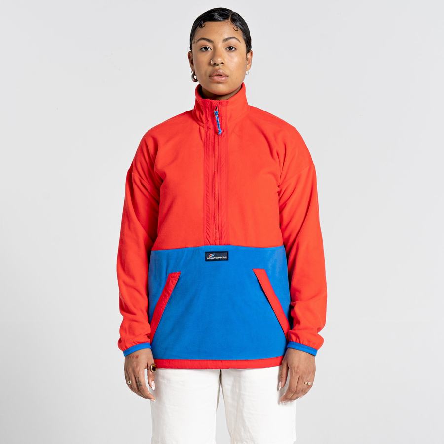 Craghoppers Welwood Half Zip Men's Sweaters Orange Red Blue | YYQ2053QD