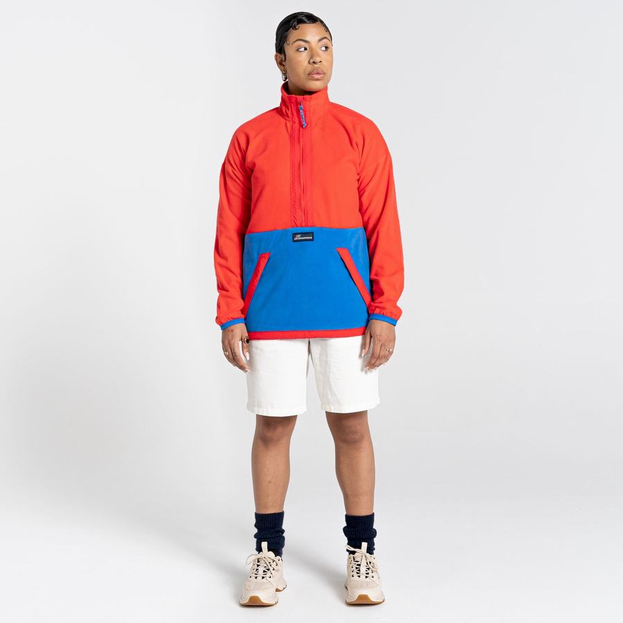 Craghoppers Welwood Half Zip Men's Sweaters Orange Red Blue | YYQ2053QD