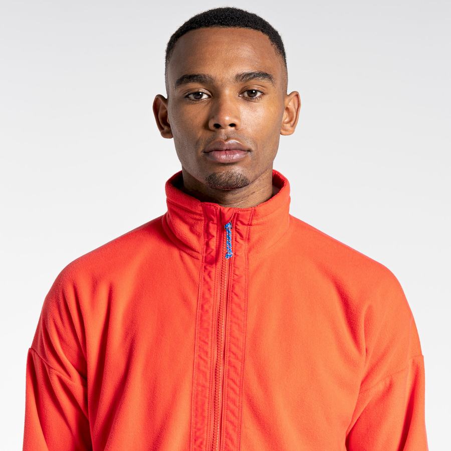 Craghoppers Welwood Half Zip Men's Sweaters Orange Red Blue | YYQ2053QD