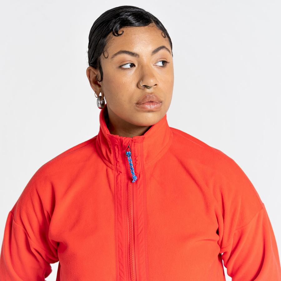 Craghoppers Welwood Half Zip Women's Sweaters Orange Red Blue | AMH4413RU